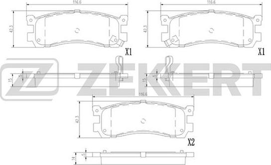 Zekkert BS-1391 - Bremžu uzliku kompl., Disku bremzes adetalas.lv