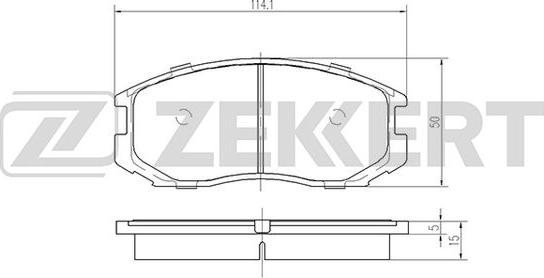 Zekkert BS-1237 - Bremžu uzliku kompl., Disku bremzes adetalas.lv