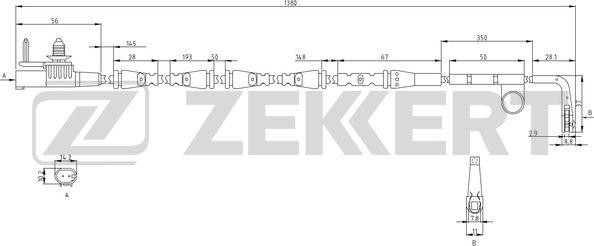 Zekkert BS-8136 - Indikators, Bremžu uzliku nodilums adetalas.lv