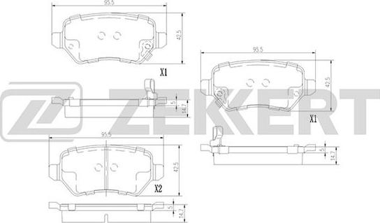 Zekkert BS-3017 - Bremžu uzliku kompl., Disku bremzes adetalas.lv