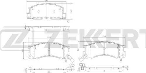 Zekkert BS-3024 - Bremžu uzliku kompl., Disku bremzes adetalas.lv