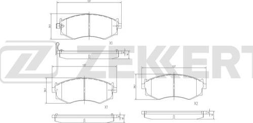 Zekkert BS-3025 - Bremžu uzliku kompl., Disku bremzes adetalas.lv