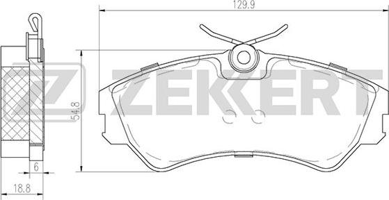 Zekkert BS-2997 - Bremžu uzliku kompl., Disku bremzes adetalas.lv