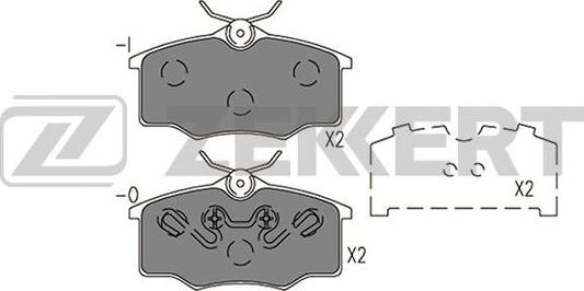 Zekkert BS-2941 - Bremžu uzliku kompl., Disku bremzes adetalas.lv