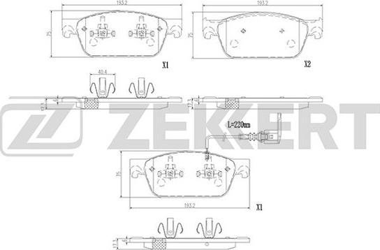 Zekkert BS-2948 - Bremžu uzliku kompl., Disku bremzes adetalas.lv