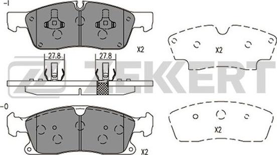 Zekkert BS-2951 - Bremžu uzliku kompl., Disku bremzes adetalas.lv