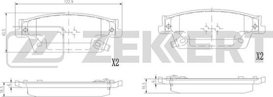 Zekkert BS-2985 - Bremžu uzliku kompl., Disku bremzes adetalas.lv