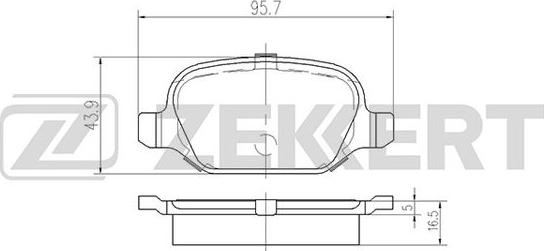 Zekkert BS-2464 - Bremžu uzliku kompl., Disku bremzes adetalas.lv