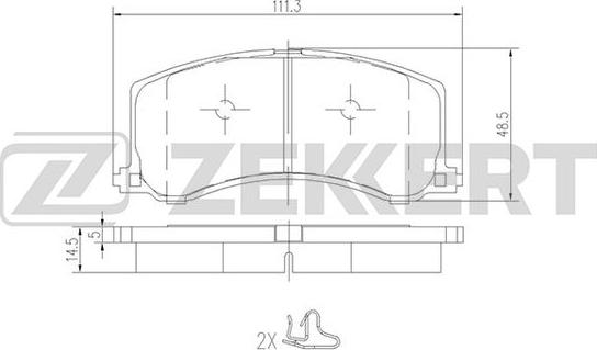 Zekkert BS-2432 - Bremžu uzliku kompl., Disku bremzes adetalas.lv