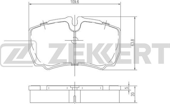 Zekkert BS-2842 - Bremžu uzliku kompl., Disku bremzes adetalas.lv