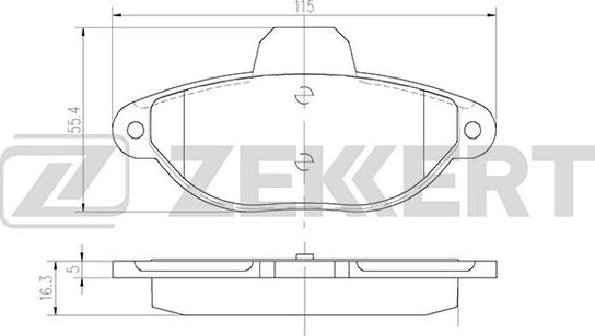 Zekkert BS-2872 - Bremžu uzliku kompl., Disku bremzes adetalas.lv