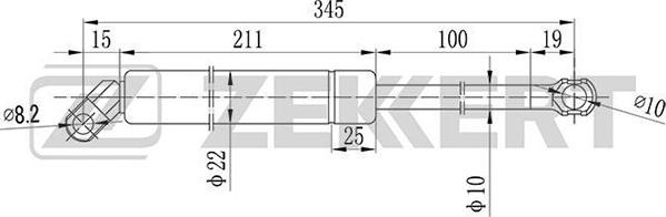 Zekkert GF-1424 - Gāzes atspere, Bagāžas / Kravas nodalījuma vāks adetalas.lv