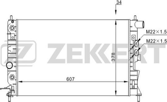 Zekkert MK-1516 - Radiators, Motora dzesēšanas sistēma adetalas.lv