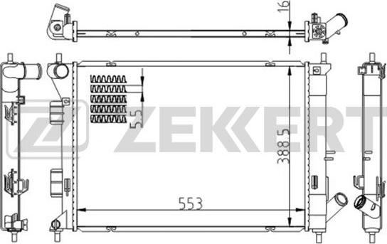 Zekkert MK-1609 - Radiators, Motora dzesēšanas sistēma adetalas.lv