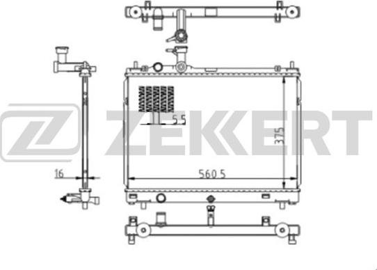 Zekkert MK-1616 - Radiators, Motora dzesēšanas sistēma adetalas.lv