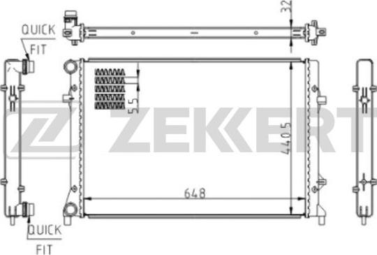 Zekkert MK-1610 - Radiators, Motora dzesēšanas sistēma adetalas.lv