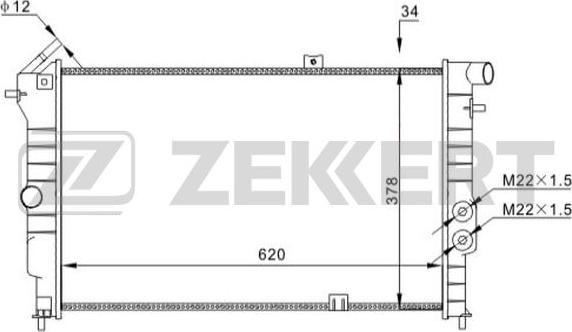 Zekkert MK-1620 - Radiators, Motora dzesēšanas sistēma adetalas.lv