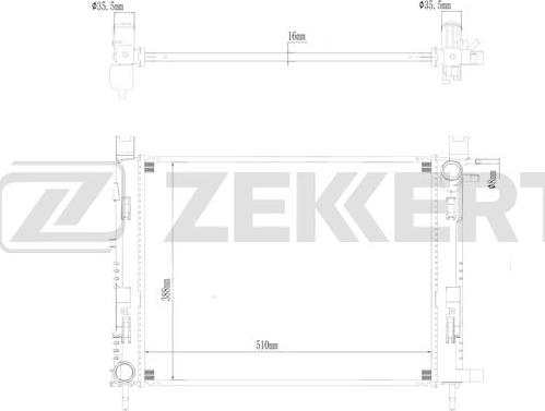 Zekkert MK-1622 - Radiators, Motora dzesēšanas sistēma adetalas.lv