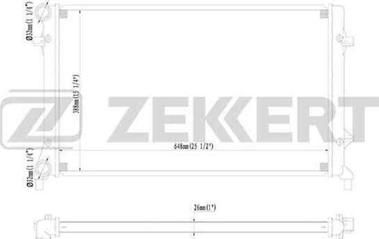 Zekkert MK-1093 - Radiators, Motora dzesēšanas sistēma adetalas.lv