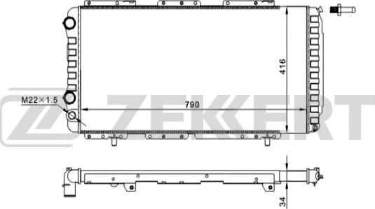 Zekkert MK-1047 - Radiators, Motora dzesēšanas sistēma adetalas.lv