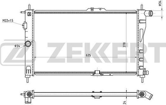 Zekkert MK-1061 - Radiators, Motora dzesēšanas sistēma adetalas.lv