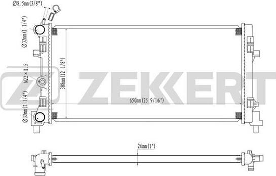 Zekkert MK-1009 - Radiators, Motora dzesēšanas sistēma adetalas.lv