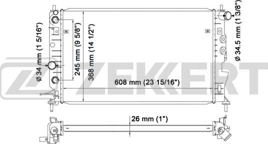 Zekkert MK-1075 - Radiators, Motora dzesēšanas sistēma adetalas.lv