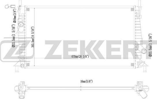 Zekkert MK-1128 - Radiators, Motora dzesēšanas sistēma adetalas.lv