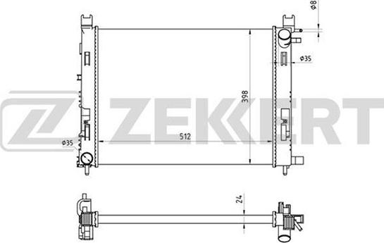 Zekkert MK-1353 - Radiators, Motora dzesēšanas sistēma adetalas.lv