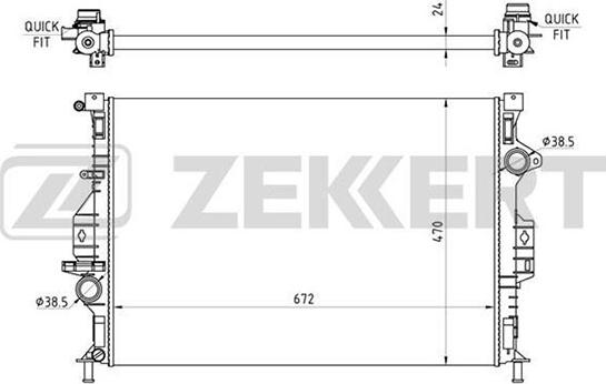 Zekkert MK-1244 - Radiators, Motora dzesēšanas sistēma adetalas.lv