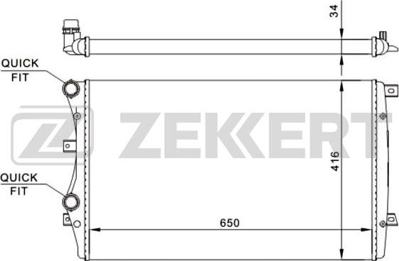 Zekkert MK-1246 - Radiators, Motora dzesēšanas sistēma adetalas.lv