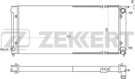 Zekkert MK-1212 - Radiators, Motora dzesēšanas sistēma adetalas.lv