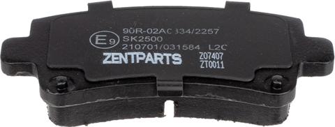 ZENTPARTS Z07407 - Bremžu uzliku kompl., Disku bremzes adetalas.lv