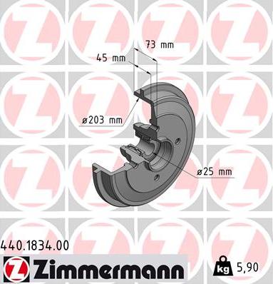 Zimmermann 440.1834.00 - Bremžu trumulis adetalas.lv