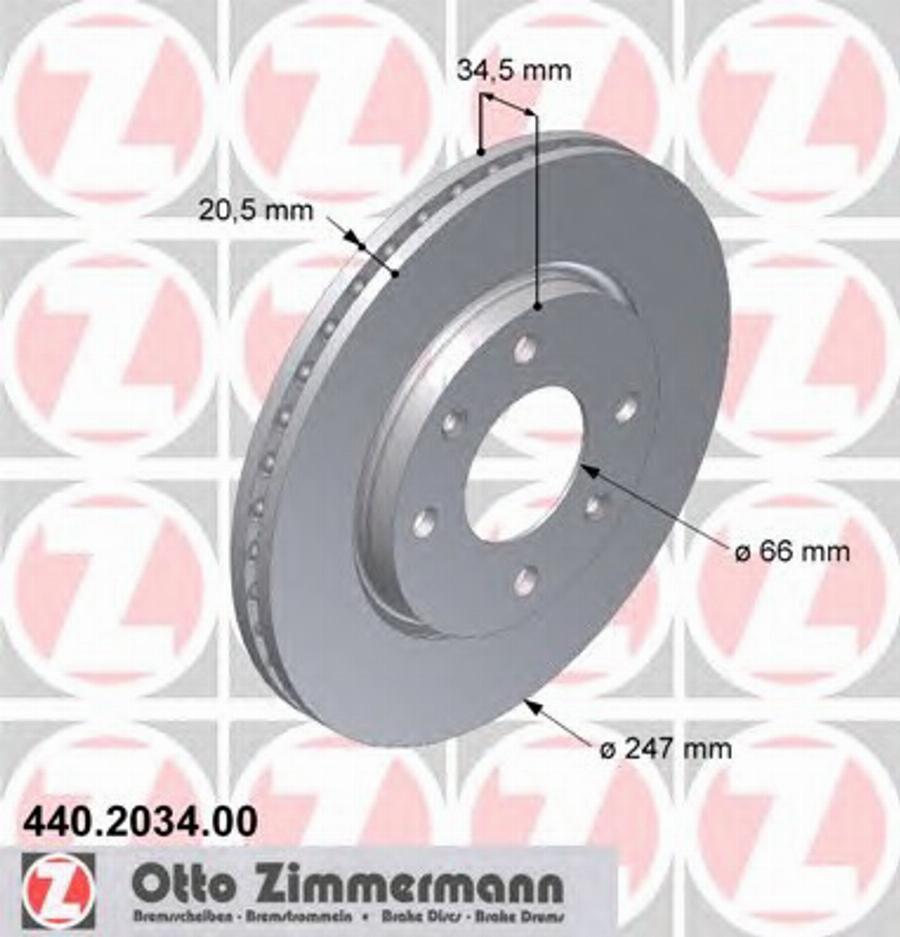 Zimmermann 440 2034 00 - Bremžu diski adetalas.lv