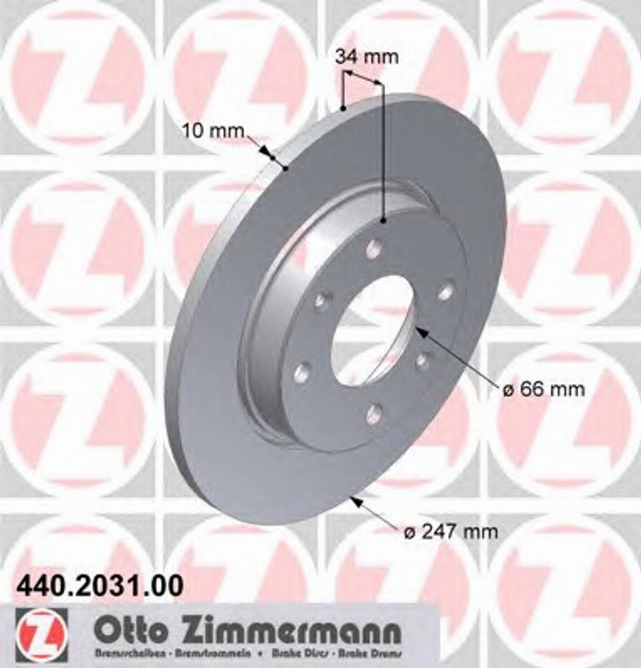 Zimmermann 440 2031 00 - Bremžu diski adetalas.lv