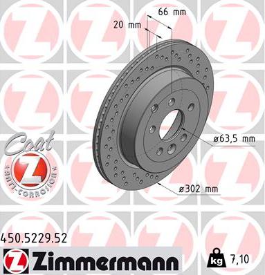 Zimmermann 450.5229.52 - Bremžu diski adetalas.lv