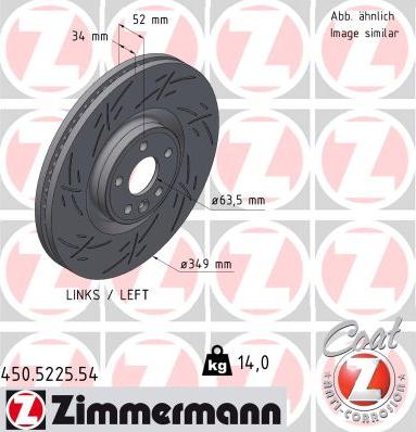 Zimmermann 450.5225.54 - Bremžu diski adetalas.lv