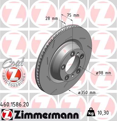 Zimmermann 460.1586.20 - Bremžu diski adetalas.lv