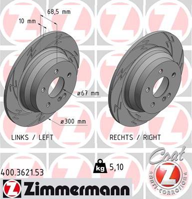 Zimmermann 400.3621.53 - Bremžu diski adetalas.lv