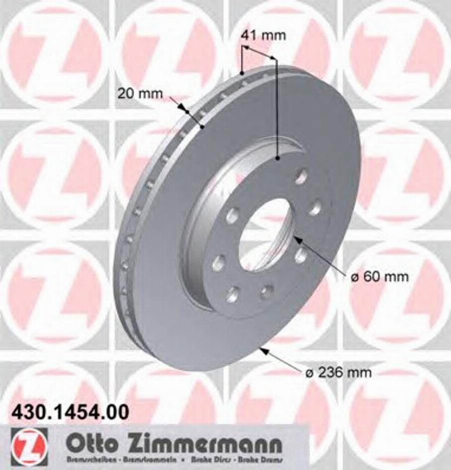 Zimmermann 430 1454 00 - Bremžu diski adetalas.lv