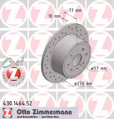 Zimmermann 430.1464.52 - Bremžu diski adetalas.lv