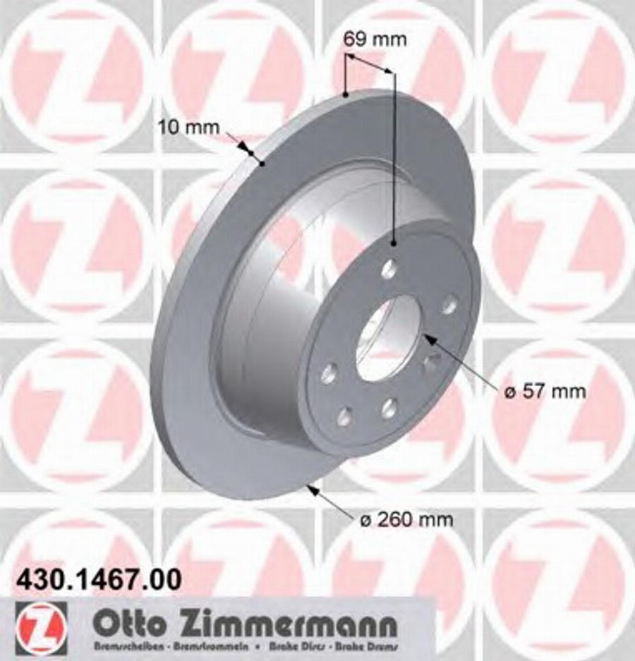 Zimmermann 430.1467.00 - Bremžu diski adetalas.lv