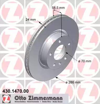 Zimmermann 430.1470.00 - Bremžu diski adetalas.lv