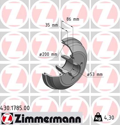 Zimmermann 430.1785.00 - Bremžu trumulis adetalas.lv