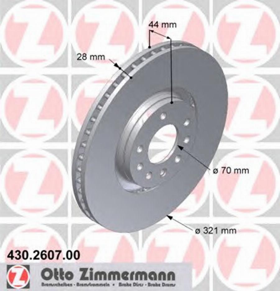 Zimmermann 430.2607.00 - Bremžu diski adetalas.lv