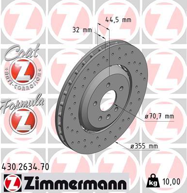 Zimmermann 430.2634.70 - Bremžu diski adetalas.lv