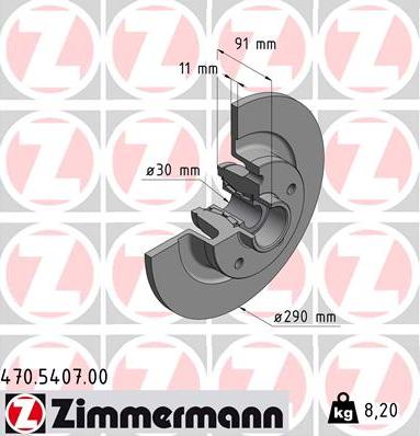 Zimmermann 470.5407.00 - Bremžu diski adetalas.lv