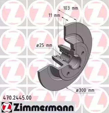 Zimmermann 470.2445.00 - Bremžu diski adetalas.lv