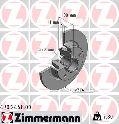 Zimmermann 470.2448.00 - Bremžu diski adetalas.lv